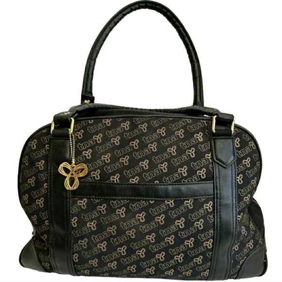 Aritzia Handbags - Aritzia TNA Duffel Bag Black Gold Duffle